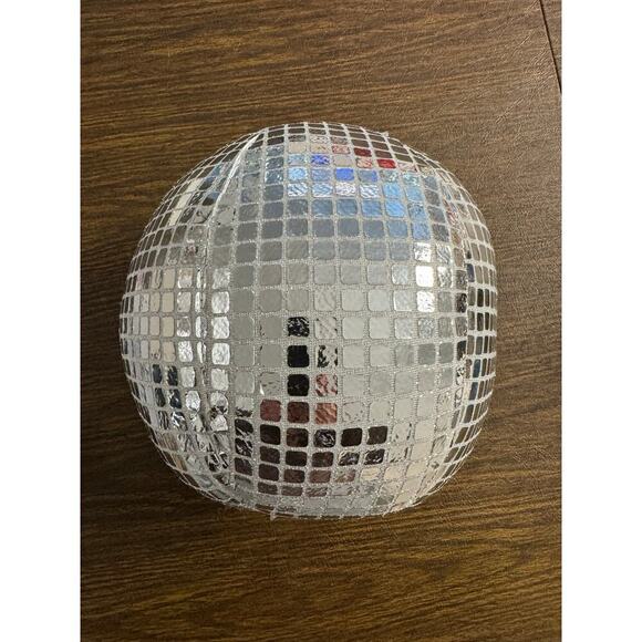 Plush Silver Disco Ball Decor or Play - Picture 1 of 3